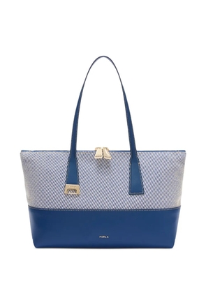 Furla Olivia M striped tote bag - Blue