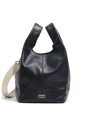 Bimba y Lola medium Paper leather tote bag - Black