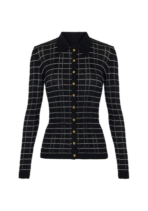Elisabetta Franchi square-pattern cardigan - Black