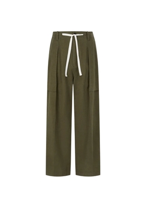 TOMBOY pintuck drawstring trousers - Green