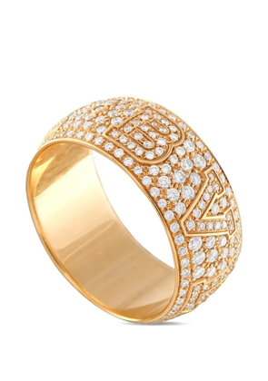 Bvlgari Pre-Owned diamond monologo ring - Gold