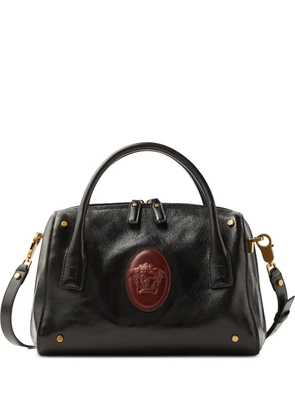 Versace Roomy leather boston bag - Black