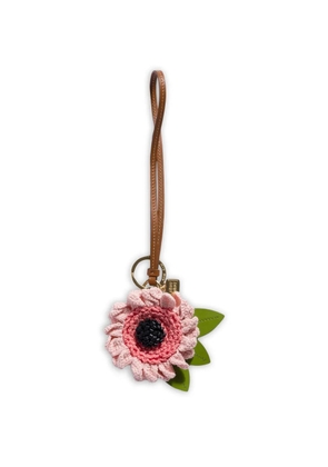 Miu Miu fabric and leather key ring trick - Pink