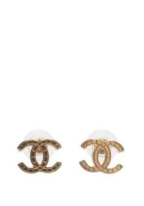 CHANEL Pre-Owned 2010-2025 CC Gold Plated Push Back Earrings costume earrings