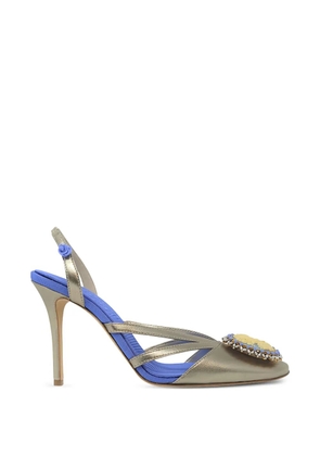 Madison.Maison Cameo slingback pumps - Gold