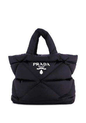 Prada Pre-Owned Padded Logo Quilted Re-Nylon Medium tote bag - Black