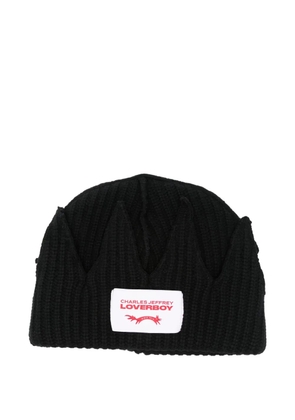 Charles Jeffrey Loverboy crown beanie hat - Black