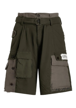 Dolce & Gabbana patchwork belted trousers - Green