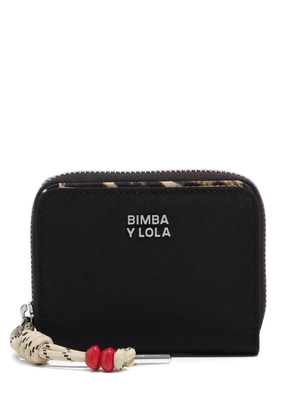 Bimba y Lola rope detail printed wallet - Black