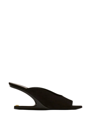 Balmain open-toe suede mule sandals - Black