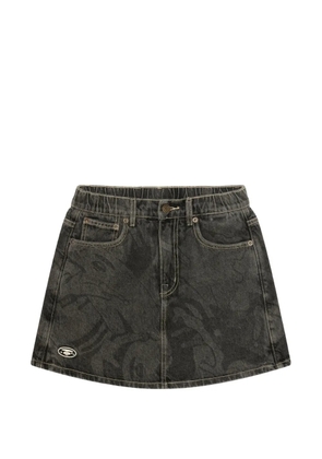 AAPE BY *A BATHING APE® embroidered-detail denim shorts - Black