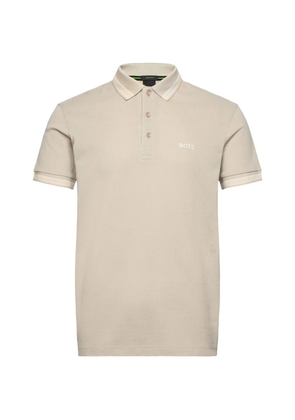 BOSS striped collar T-shirt - Neutrals