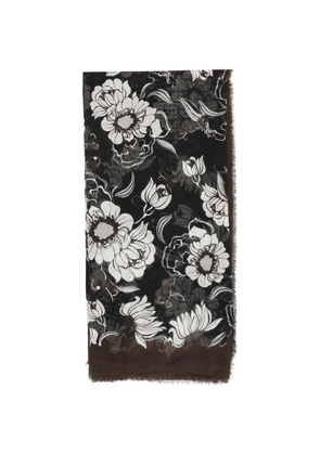 Valentino Garavani Pre-Owned floral print scarf - Black