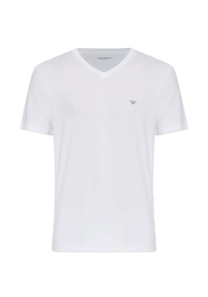 Emporio Armani V-neck logo-embroidered T-shirt - White