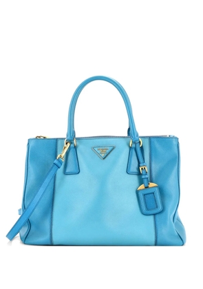 Prada Pre-Owned Bicolor Double Zip Lux Saffiano Leather Medium tote bag - Blue