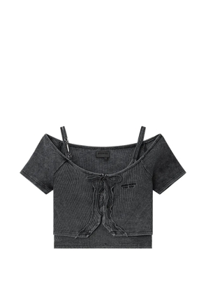 Musium Div. shoulder straps crop top - Grey