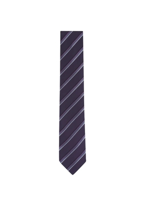 Canali striped silk tie - Purple