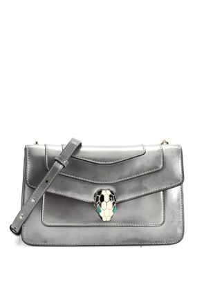 Bvlgari Pre-Owned Serpenti Forever Metallic Leather Medium shoulder bag - Silver