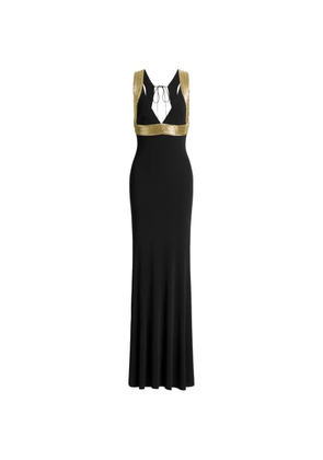 Alberta Ferretti V-neck maxi dress - Black