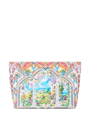 Camilla large printed makeup bag - Neutrals