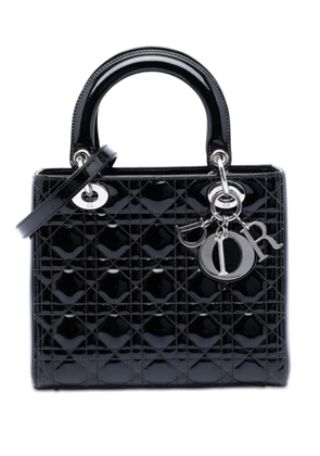 Christian Dior Pre-Owned 2012 Medium Patent Cannage Lady Dior satchel - Black