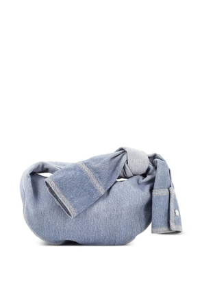 Bottega Veneta Pre-Owned BV Jodie Shirt Effect Denim Mini hobo bag - Blue
