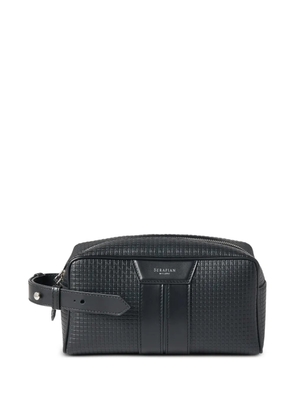Serapian zip-up wash bag - Black