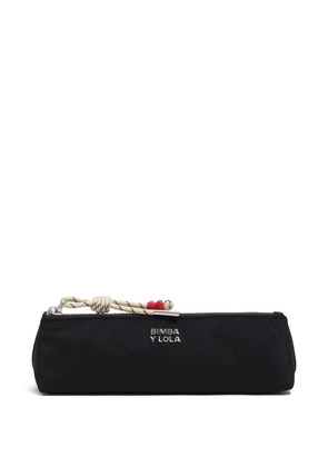 Bimba y Lola cord-detail make up bag - Grey