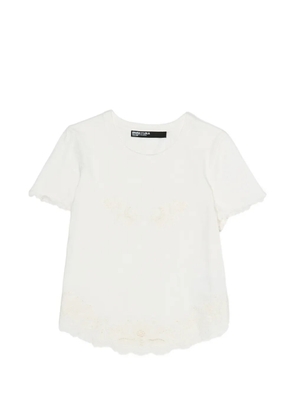 Bimba y Lola eyelet-embroidery T-shirt - White