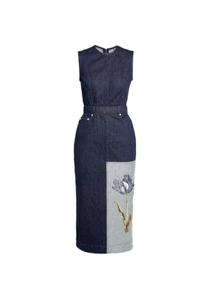 ERDEM floral cotton dress - Blue