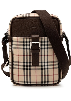 Burberry Pre-Owned 2000-2017 House Check Canvas crossbody bag - Brown