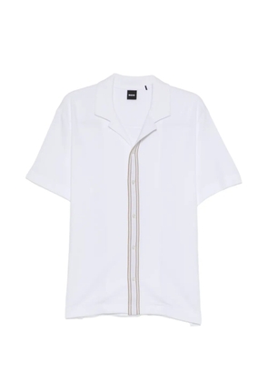BOSS knitted button shirt - White