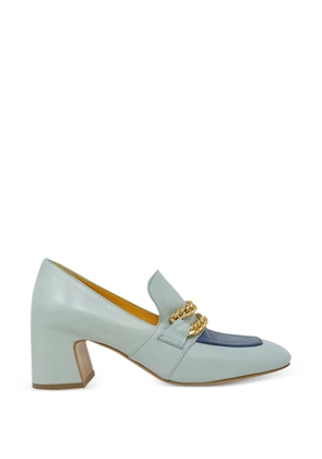 Madison.Maison chain-detail leather loafers - Blue