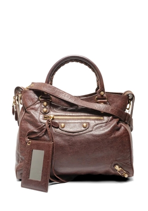 Balenciaga Pre-Owned 1990-2000 braided-handle tote bag - Brown