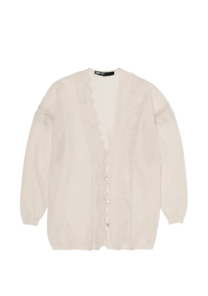 Bimba y Lola lace-trim cardigan - Neutrals