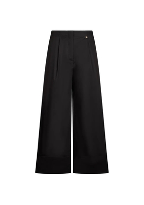 LIU JO flared pleated trousers - Black