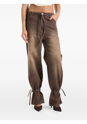 Manière De Voir Faye tie-waist jeans - Brown