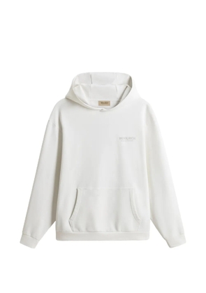 Woolrich macro logo hoodie - White