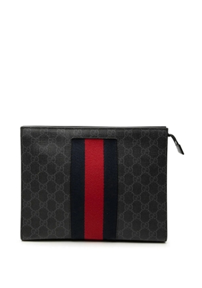 Gucci Pre-Owned 2000-2015 GG Supreme Web clutch bag - Black
