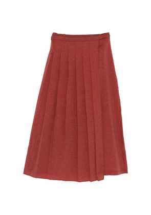 YERSE pleated midi skirt - Red