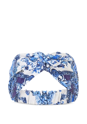 Camilla woven twist headband - White
