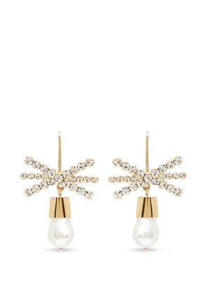 ERDEM crystal bow earrings - Gold