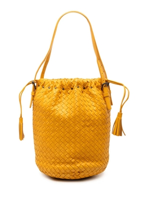 Bottega Veneta Pre-Owned 2012-2025 Nappa Intrecciato Drawstring bucket bag - Orange