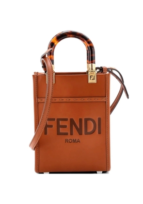 Fendi Pre-Owned Sunshine Shopper Tote Leather Mini crossbody bag - Brown