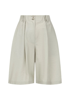TOMBOY relaxed-fit pleated cotton shorts - Neutrals
