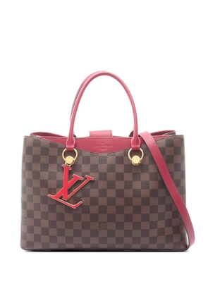 Louis Vuitton Pre-Owned 2020 Riverside checked leather tote bag - Brown