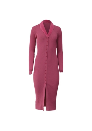 STAUD Celina ribbed button dress - Pink