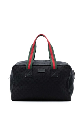 Gucci Pre-Owned 2016-2026 GG Canvas Web travel bag - Black