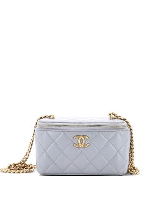 CHANEL Pre-Owned All Slide Long Vanity Case with Chain Quilted Lambskin Small crossbody bag - Grey