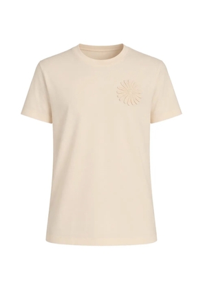SANDRO flower-patch T-shirt - Neutrals